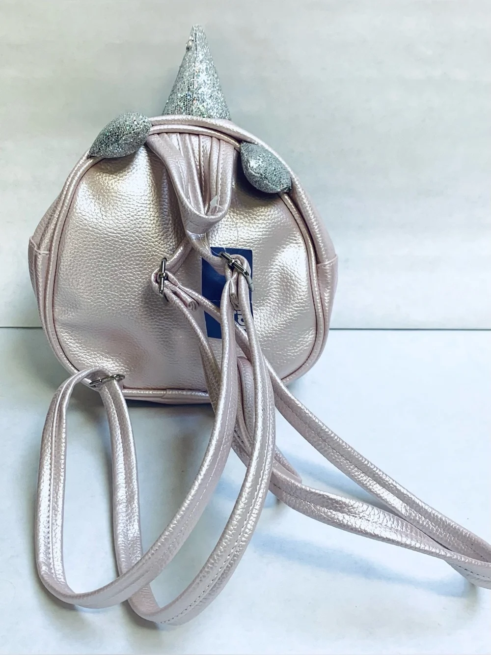 NWT UNICORN Mini Backpack Purse Pink iridescent glitter sequins adjustable